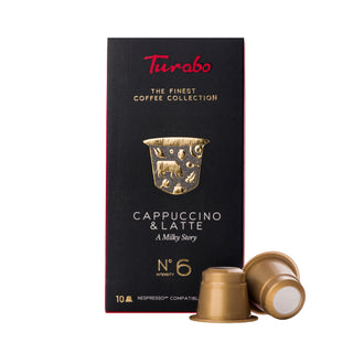 Capsule de cafea cu aromă de cappuccino și latte | Turabo |